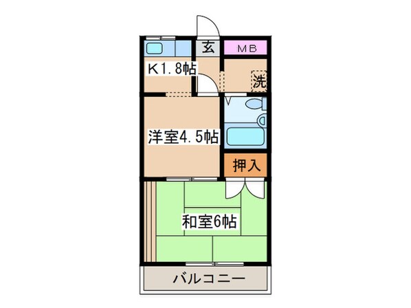 ベルハイツ大谷の物件間取画像